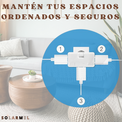 Enchufe Múltiple Plano-pared giratorio 180º