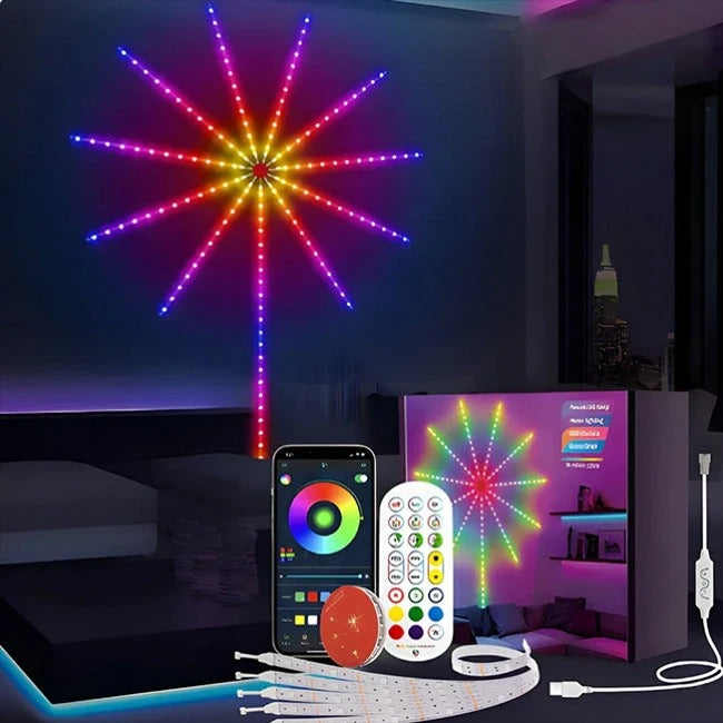 Luces LED de Fuegos Artificiales