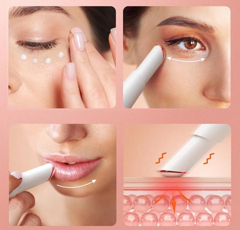 Masajeador de ojos y labio electrico con vibracion